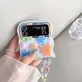 ♡　ケース Amazon.com: Pink Retro Galaxy Z Flip 5 Case With Moon and